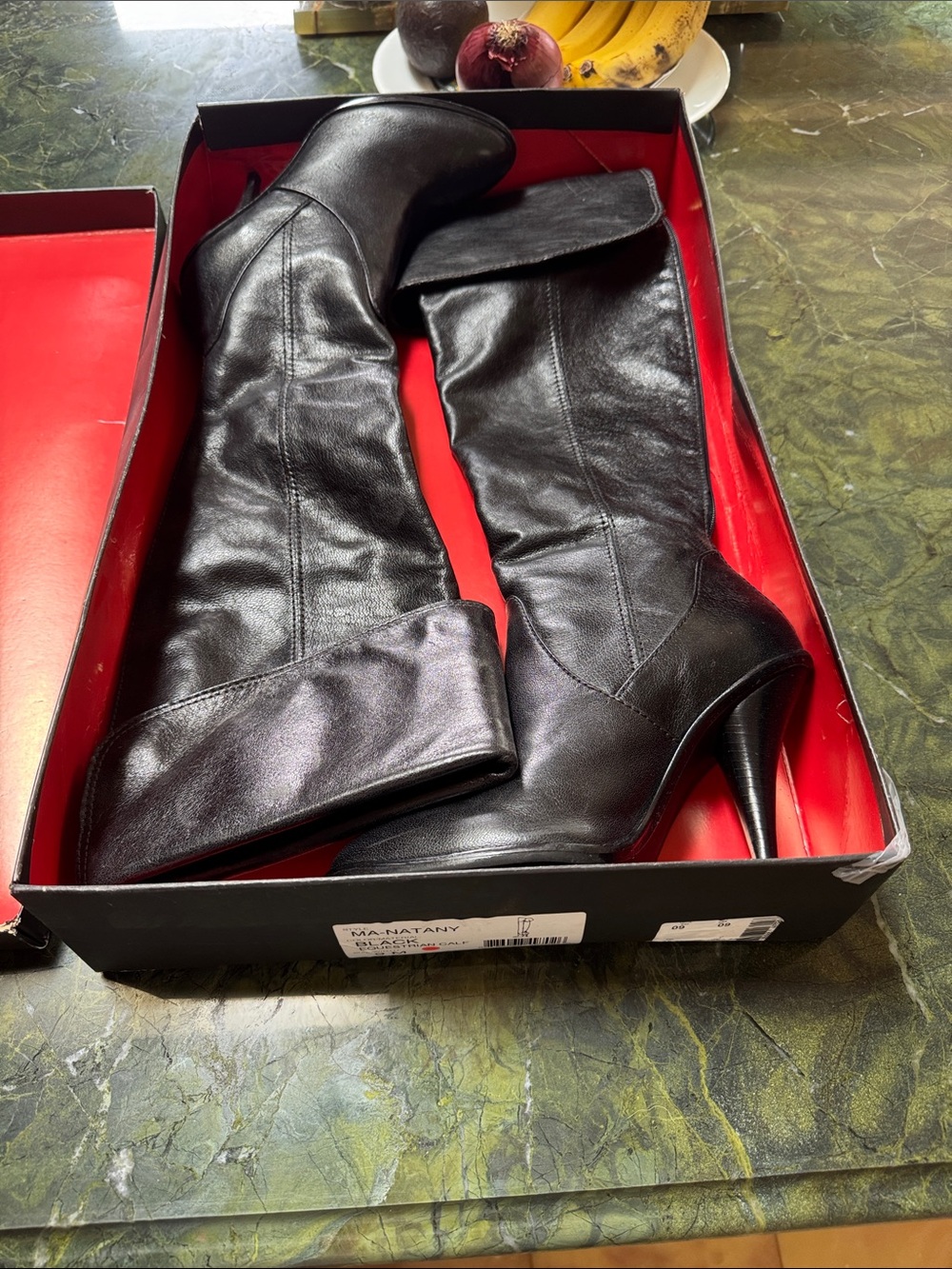 BCBG Max Azria MA-NATANY boots in Black Equestrian Calf leather. Like NEW. Sz 9M